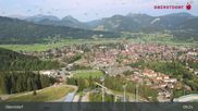 Archived webcam image showing Oberstdorf: Ski Jump Area on 20 Aug 2026 at 09:15
