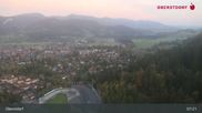 Archived webcam image showing Oberstdorf: Ski Jump Area on 1 Oct 2026 at 07:23