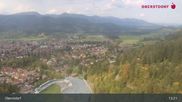 Archived webcam image showing Oberstdorf: Ski Jump Area on 1 Oct 2026 at 13:23