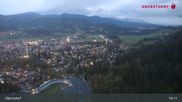 Archived webcam image showing Oberstdorf: Ski Jump Area on 10 Oct 2026 at 19:45