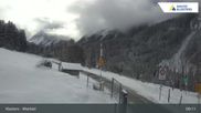 Archived webcam image showing Klosters Monbiel Car Park on 15 Mar 2026 at 09:18