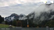 Archived webcam image showing Klosters Monbiel Car Park on 9 Oct 2026 at 09:01
