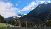 Archived webcam image showing Klosters Monbiel Car Park on 9 Oct 2026 at 13:01