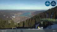 Archived webcam image showing Wallbergbahn by Lake Tegernsee (1635m) on 26 Feb 2026 at 09:59
