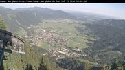 Archiviertes Webcam Bild: Laber Bergbahn: Blick nach Oberammergau am 12.07.2026 um 08:44 Uhr