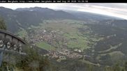 Archiviertes Webcam Bild: Laber Bergbahn: Blick nach Oberammergau am 26.08.2026 um 10:56 Uhr