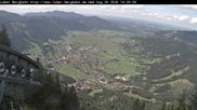 Archiviertes Webcam Bild: Laber Bergbahn: Blick nach Oberammergau am 26.08.2026 um 14:56 Uhr