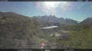 Archiviertes Webcam Bild: Fassatal - Moena - Ankunft der Gondelbahn 