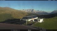 Archiviertes Webcam Bild: Fassatal - Moena - Ankunft der Gondelbahn 