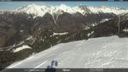 Archived webcam image showing middle station Alpe di Lusia Moena on 26 Feb 2026 at 14:24