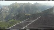 Archived webcam image showing middle station Alpe di Lusia Moena on 27 Aug 2026 at 10:39
