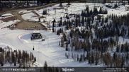 Archived webcam image showing Fassatal - San Pelegrino - panorama view of the ski-piste and liftmachinery of the 