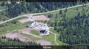 Archived webcam image showing Fassatal - San Pelegrino - panorama view of the ski-piste and liftmachinery of the 