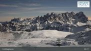 Archived webcam image showing Fassatal: San Pellegrino – top station chairlift 