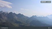 Archived webcam image showing Fassatal: San Pellegrino – top station chairlift 