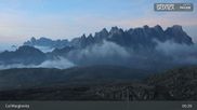 Archiviertes Webcam Bild: Fassatal: San Pellegrino - Bergstation Col Margherita am 19.08.2026 um 05:56 Uhr