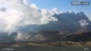 Archived webcam image showing Fassatal: San Pellegrino – top station chairlift 