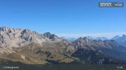 Archived webcam image showing Fassatal: San Pellegrino – top station chairlift 