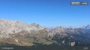Archived webcam image showing Fassatal: San Pellegrino – top station chairlift 