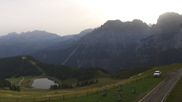 Archived webcam image showing Doss del Sabion panoramic view on 27 Aug 2026 at 08:37