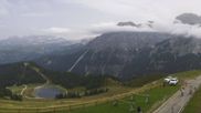 Archived webcam image showing Doss del Sabion panoramic view on 27 Aug 2026 at 12:37