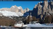 Archived webcam image showing Pozza di Fassa - Torri del Vajolet on 26 Feb 2026 at 08:36