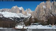 Archived webcam image showing Pozza di Fassa - Torri del Vajolet on 26 Feb 2026 at 10:36