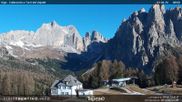 Archived webcam image showing Pozza di Fassa - Torri del Vajolet on 24 Apr 2026 at 08:36