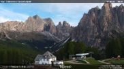 Archived webcam image showing Pozza di Fassa - Torri del Vajolet on 4 Jun 2026 at 07:02