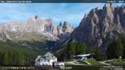Archived webcam image showing Pozza di Fassa - Torri del Vajolet on 4 Jun 2026 at 08:02