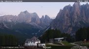Archived webcam image showing Pozza di Fassa - Torri del Vajolet on 14 Aug 2026 at 06:21