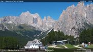 Archived webcam image showing Pozza di Fassa - Torri del Vajolet on 14 Aug 2026 at 12:21