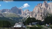 Archived webcam image showing Pozza di Fassa - Torri del Vajolet on 14 Aug 2026 at 14:21