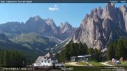Archived webcam image showing Pozza di Fassa - Torri del Vajolet on 14 Aug 2026 at 16:21