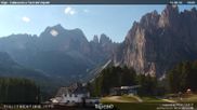 Archived webcam image showing Pozza di Fassa - Torri del Vajolet on 14 Aug 2026 at 18:21