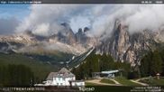 Archived webcam image showing Pozza di Fassa - Torri del Vajolet on 18 Sep 2026 at 10:19