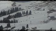 Archived webcam image showing Val di Fiemme, Rifugi Zisch and Genischer on 1 Apr 2026 at 12:24