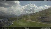 Archiviertes Webcam Bild: Bergstation Ronchi-Valbona in Alpe Lusia, Val die Fiemme am 10.08.2026 um 14:01 Uhr