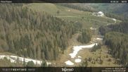 Archived webcam image showing View of the Piavac slope, Alpe Lusia on 10 May 2026 at 10:04