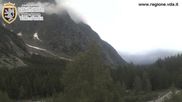 Archived webcam image showing Val Ferret close to Courmayeur on 6 Jun 2026 at 07:54
