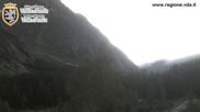 Archived webcam image showing Val Ferret close to Courmayeur on 4 Jul 2026 at 07:53