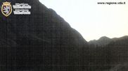 Archived webcam image showing Val Ferret close to Courmayeur on 12 Jul 2026 at 22:08