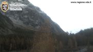 Archived webcam image showing Val Ferret close to Courmayeur on 22 Oct 2026 at 08:36