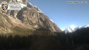 Archived webcam image showing Val Ferret close to Courmayeur on 22 Oct 2026 at 10:36