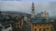 Archived webcam image showing Cortina d'Ampezzo: Pedestrian zone on 14 May 2026 at 20:32