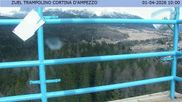 Archived webcam image showing Cortina d'Ampezzo: View from ski jump area on 1 Apr 2026 at 10:33
