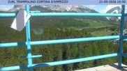 Archived webcam image showing Cortina d'Ampezzo: View from ski jump area on 21 May 2026 at 10:44