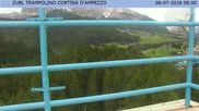 Archived webcam image showing Cortina d'Ampezzo: View from ski jump area on 6 Jul 2026 at 08:02