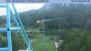 Archived webcam image showing Cortina d'Ampezzo: View from ski jump area on 30 Jul 2026 at 08:57