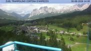 Archived webcam image showing Cortina d'Ampezzo: View from ski jump area on 30 Aug 2026 at 14:06
